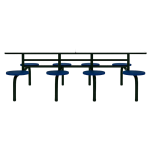 Mesa para Refeitório FIXA 8 Lugares MDP Branco de 25 mm – Assento AZUL – 50101 - Imagem 2