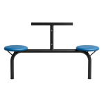 Mesa para Refeitório FIXA 8 Lugares MDP Branco de 25 mm – Assento AZUL – 50101 - Imagem 7