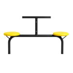 Mesa para Refeitório FIXA 8 Lugares MDP Branco de 25 mm – Assento AMARELO – 50102 - Imagem 7