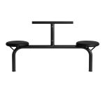 Mesa para Refeitório FIXA 8 Lugares MDP Branco de 25 mm – Assento PRETO – 50045 - Imagem 8