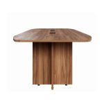 Mesa de Reunião Diretoria – 3,20×1,20m NOGAL SEVILHA / PRETO – 22017 - Imagem 3