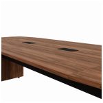 Mesa de Reunião Diretoria – 3,20×1,20m NOGAL SEVILHA / PRETO – 22017 - Imagem 4