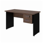 Mesa Escritório 1,20×0,60m – C/ 02 Gavetas MARSALA / PRETO – 23471