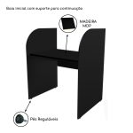 Baia INICIAL para Atendimento 1,20×0,80×0,60m PRETA/PRETA – 24015 - Imagem 3