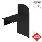 Baia CONTINUAÇÃO para Atendimento 1,20×0,80×0,60mPRETA/PRETA – 24016