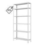 Estante de Aço com 06 Bandejas 27 cm (# 26/20) – 1,98×0,92×0,27m – W3 – 16002