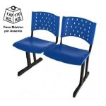 Longarina PLÁSTICA 02 Lugares – Cor AZUL – REALPLAST – 33072 - Imagem 3
