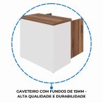 Armário Baixo com 02 Portas – 0,80×0,74×0,45m NOGAL SEVILHA/BRANCO – 34311 - Imagem 5