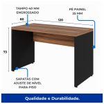 Mesa de Escritório 1,20×0,60m S/ Gaveta NOGAL SEVILHA 21469 - Imagem 4