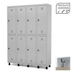 Roupeiro de Aço c/ 08 PORTAS GRANDES – 1,93×1,38×0,40m – CZ/CZ – PANDIN – 10004