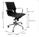 Cadeira DIRETOR Charles Eames Esteirinha – PRETO – Pollo Móveis – 32887 - Imagem 5