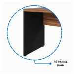 Mesa de Escritório 1,20×0,60m S/ Gaveta NOGAL SEVILHA 21469 - Imagem 5