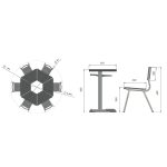 Conjunto HEXAGONAL Mesas e Cadeiras – 02 A 06 anos – INFANTIL – REALPLAST – 41006 - Imagem 2