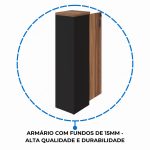 Armário TORRE Aberta NOGAL SEVILHA / PRETO – 21432 - Imagem 7