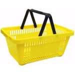 Cesto p/ Compras Plástico Amarelo 14310