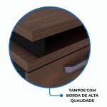 Mesa Escritório em “L” c/ Gaveteiro 1,70×1,90m Marsala/Preto – 23481 - Imagem 8