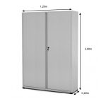 Armários de Aço PA-120 – 2,00×1,20×0,40m – CHAPA #24 – PANDIN -CZ/CZ – 12004 . - Imagem 2