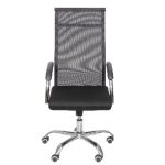 Cadeira Giratória Tela Mesh Cromada DUBAI – Cor Preto – Pollo Móveis – 31019 - Imagem 3