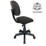 Cadeira Secretária Giratória sem Braços – Corino Preto – PLAXMETAL – 42003 - Imagem 4