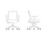 Cadeira Escritório Giratória Tela MEET – Cor Preta 33124 - Imagem 5