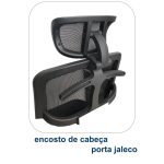 Poltrona Presidente Tela MK-4007 – Cor Preta 30004 - Imagem 2