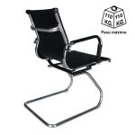 Cadeira Interlocutor Esteirinha CHARLES EAMES OR-3301 – Cor Preta 30401 - Imagem 3