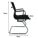 Cadeira Interlocutor Esteirinha CHARLES EAMES OR-3301 – Cor Preta 30401 - Imagem 2