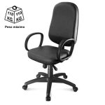 Cadeira Presidente BAIXA LISA ( BRAÇO CORSA ) – COR PRETA – Pollo Móveis – 30101 - Imagem 3