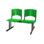 Longarina PLÁSTICA 02 Lugares – Cor Verde – REALPLAST – 33068