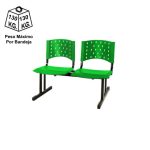 Longarina PLÁSTICA 02 Lugares – Cor Verde – REALPLAST – 33068 - Imagem 3