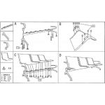 Longarina AEROPORTO ESTOFADA com 02 Lugares – Cor Cromada – Pollo Móveis – 33110 - Imagem 4