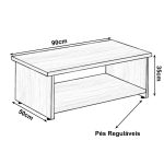 Mesa de Centro WORKYARIS 0,90×0,50×0,35m – MARSALA – 21429 - Imagem 3