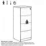 Arquivo 04 Gavetas Pasta Suspensa – 1,28×0,46×0,45m NOGAL SEVILHA/PRETO – 21410 - Imagem 3