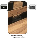 Mesa Componível INICIAL – S/ Gavetas – 1,20×1,20m NOGAL SEVILHA/PRETO – 21480 - Imagem 2