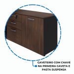 Mesa Diretorzinha c/ vidro c/ Aparador – Pé de MADEIRA – 1,90×1,50m – WORKSTART – MARSALA/PRETO – 23428 - Imagem 13