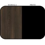 Mesa Escritório 1,20×0,60m – S/ Gavetas MARSALA / PRETO – 23470 - Imagem 4