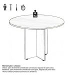 Mesa de Reunião Redonda -1,10×1,10×0,73m – MARSALA / PRETO – 51011 - Imagem 2