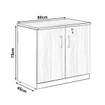 Armário Baixo com 02 Portas – 0,80×0,72×0,45 m MARSALA / PRETO – 51008 - Imagem 3