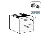 Gaveteiro Suspenso 02 Gavetas MARSALA / PRETO – 23499 - Imagem 2