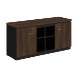 Armário Baixo GOLD Credenza – 1,60×0,72×0,45m MARSALA/PRETO – 23501