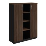 Armário Alto Credenza com Nicho 1,60×1,20×0,45m MARSALA / PRETO – 51018