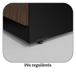 Armário Alto Credenza com Nicho 1,60×1,20×0,45m MARSALA / PRETO – 51018 - Imagem 4