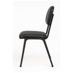 Cadeira Secretária 04 pés – Corino Preto – 31102 - Imagem 2