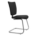 Cadeira Escritório B-ONE Base em “S” Cromada – Corino Preto – 31033