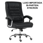 Poltrona LUXO IMPORTADA Concha Dupla Syncron – Couríssimo Preto – 30017 - Imagem 6