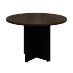 Mesa de Reunião Redonda -1,10×1,10×0,73m – MARSALA / PRETO – 51011