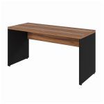 Mesa de Escritório 1,50×0,60m Sem Gavetas NOGAL SEVILHA/PRETO – 21472 - Imagem 2