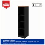 Armário TORRE Aberta NOGAL SEVILHA / PRETO – 21432 - Imagem 3