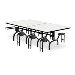 Mesa p/ Refeitório ESCAMOTEÁVEL 08 Lugares  – MDP BRANCO DE 25 MM – ART VIVA – 50047 - Imagem 3