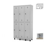 Roupeiro de Aço c/ 06 PORTAS GRANDES –  1,93×1,03×0,40m – CZ/CZ – PANDIN – 10003